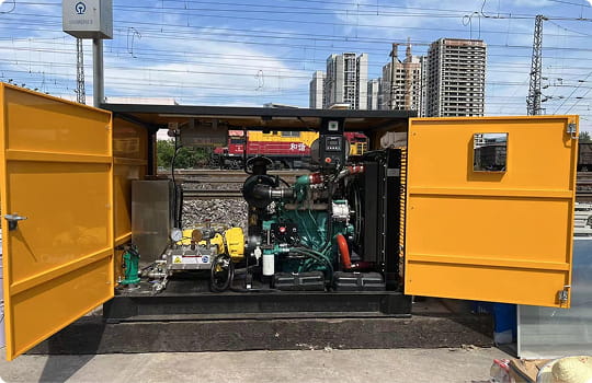 Долбление поверхности бетонной подушки