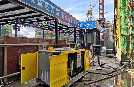 Гидравлическая чистка бетонных стен